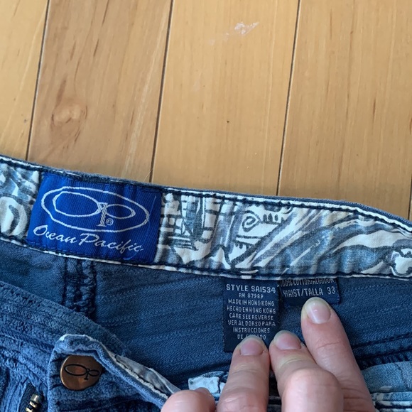 Men’s OP blue corduroy shorts - Picture 3 of 11